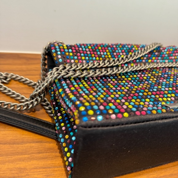 Kurt Gieger Colourful Rhinestone Bag with Black Trim - Picture 11 of 14